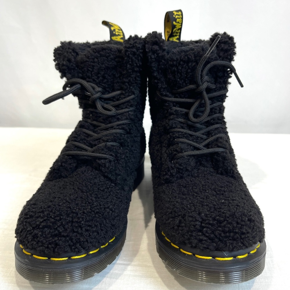Dr. Martens Pascal Women's Faux Fur Shearling Boots Black Size 6 New No Box